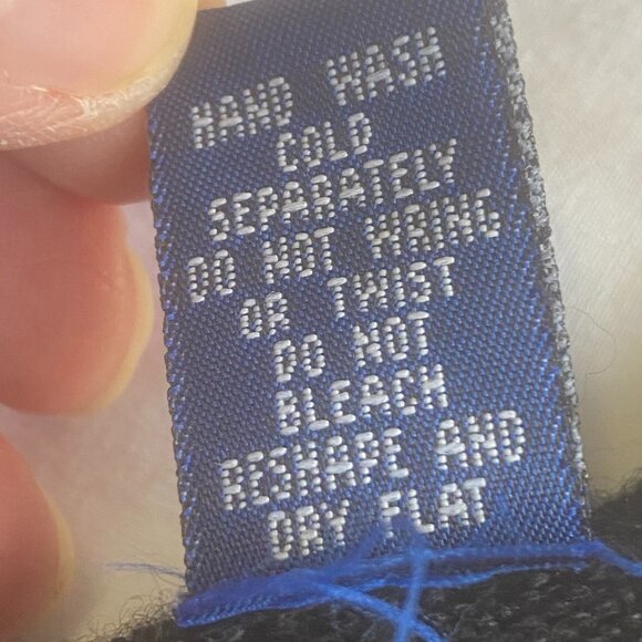 KAREN SCOTT Black Wool Blend Beaded Floral Appliqué Sweater Pullover M - Picture 12 of 12